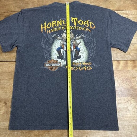VTG Harley Davidson T-Shirt Size Large Horny Toad Fort Hood Texas - Picture 14 of 14